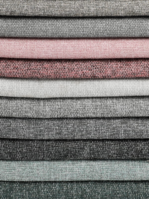 プレーンカラーのファインコットンリネン生地のモーゼソファ